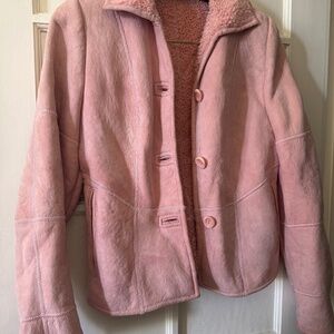 Audrey Talbott - Sheepskin Shearling Leather Suede Coat Size XS